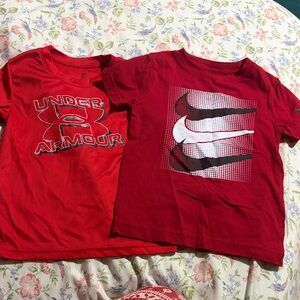 Under Armour & Nike Kids Red Graphic Tee